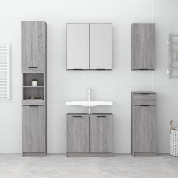 Bad-Spiegelschrank Grau Sonoma 64 cm