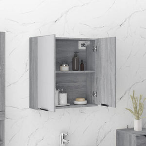 Bad-Spiegelschrank Grau Sonoma 64 cm