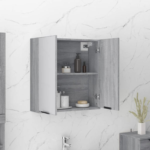 Bad-Spiegelschrank Grau Sonoma 64 cm