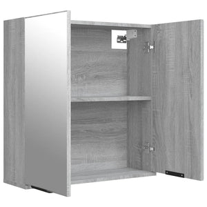 Bad-Spiegelschrank Grau Sonoma 64 cm