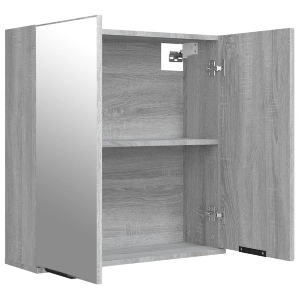 Bad-Spiegelschrank Grau Sonoma 64 cm
