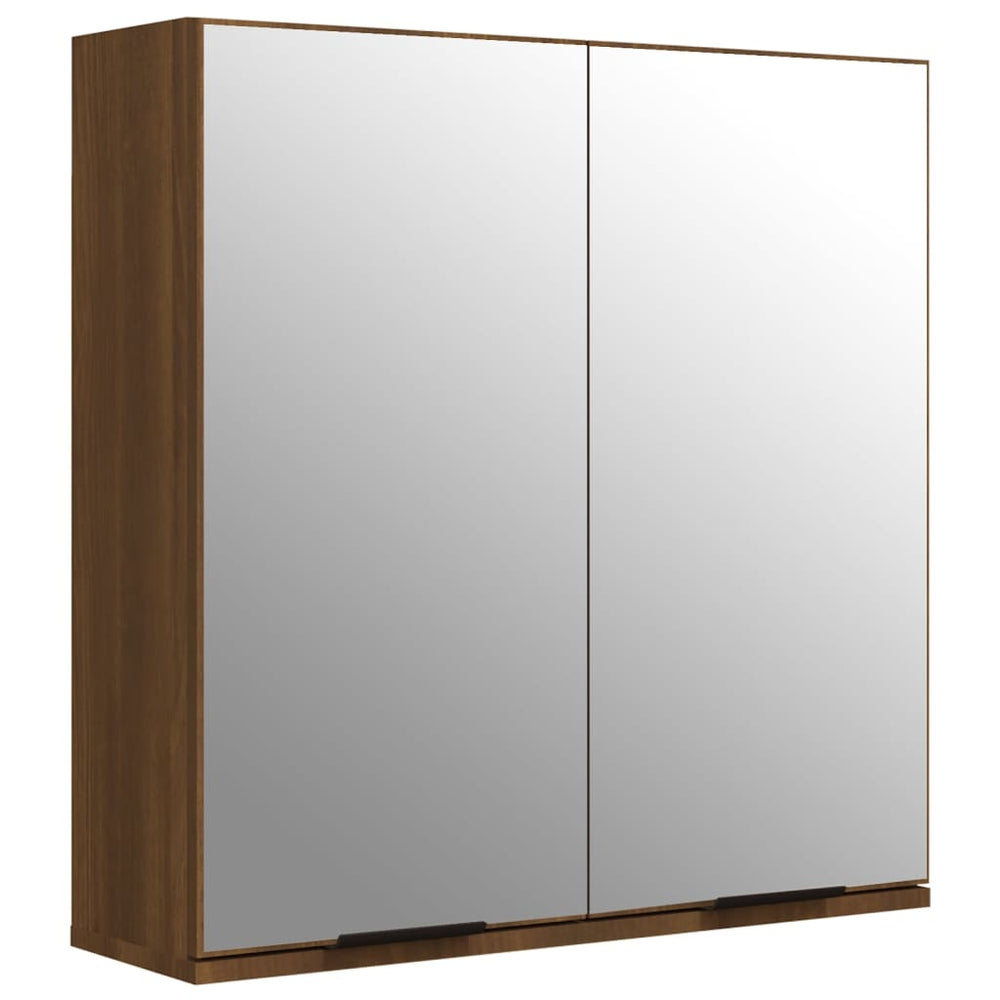 Bad-Spiegelschrank Braun Eiche 64x67 cm