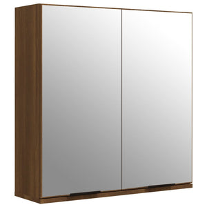 Bad-Spiegelschrank Braun Eiche 64x67 cm