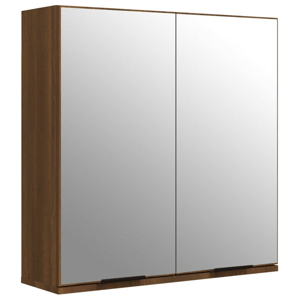 Bad-Spiegelschrank Braun Eiche 64x67 cm