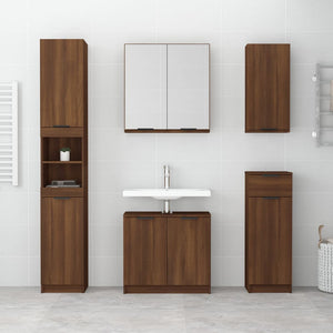 Bad-Spiegelschrank Braun Eiche 64x67 cm