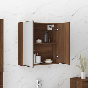 Bad-Spiegelschrank Braun Eiche 64x67 cm