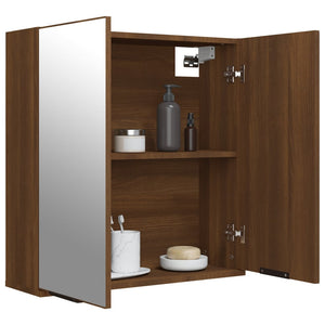 Bad-Spiegelschrank Braun Eiche 64x67 cm