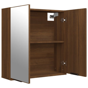 Bad-Spiegelschrank Braun Eiche 64x67 cm