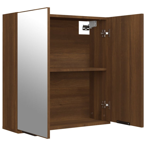 Bad-Spiegelschrank Braun Eiche 64x67 cm