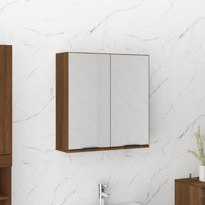 Bad-Spiegelschrank Braun Eiche 64x67 cm