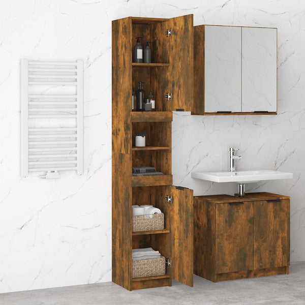 Badschrank Räuchereiche, 188cm