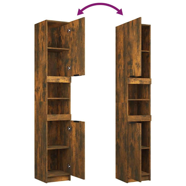 Badschrank Räuchereiche, 188cm