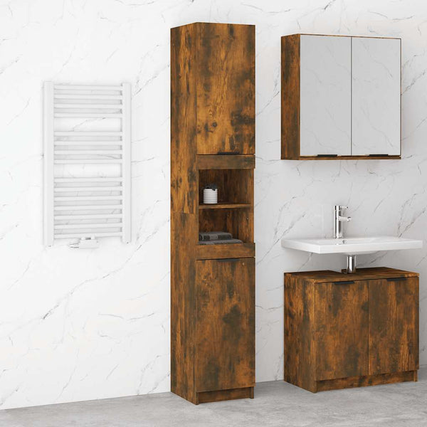 Badschrank Räuchereiche, 188cm