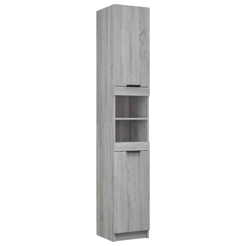 Badschrank Grau Sonoma 32x34x188,5 cm