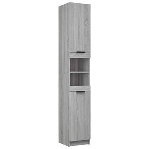 Badschrank Grau Sonoma 32x34x188,5 cm