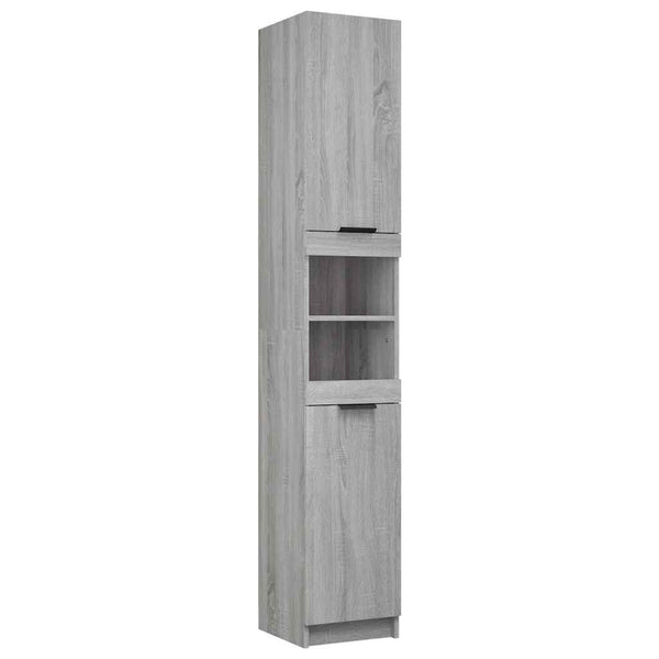 Badschrank Grau Sonoma 32x34x188,5 cm