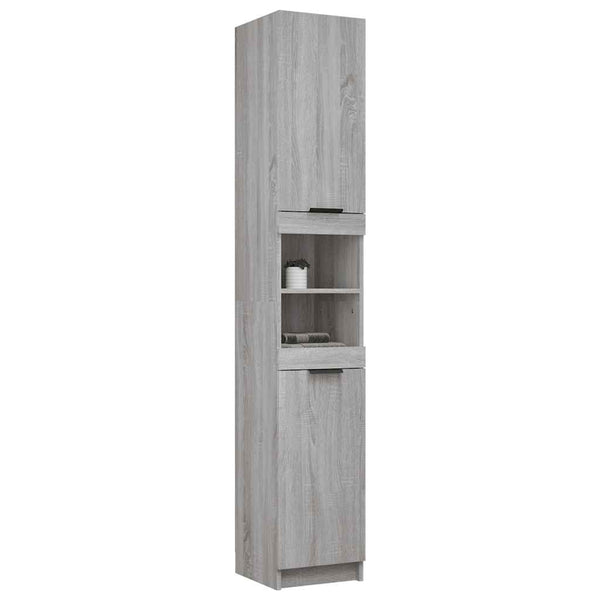 Badschrank Grau Sonoma 32x34x188,5 cm