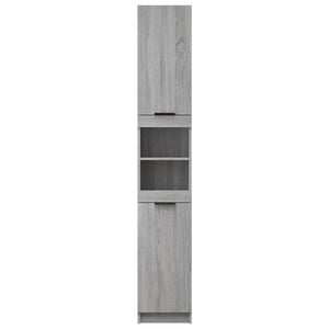 Badschrank Grau Sonoma 32x34x188,5 cm