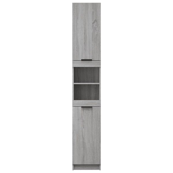 Badschrank Grau Sonoma 32x34x188,5 cm