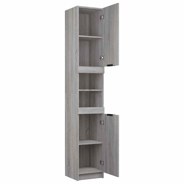 Badschrank Grau Sonoma 32x34x188,5 cm