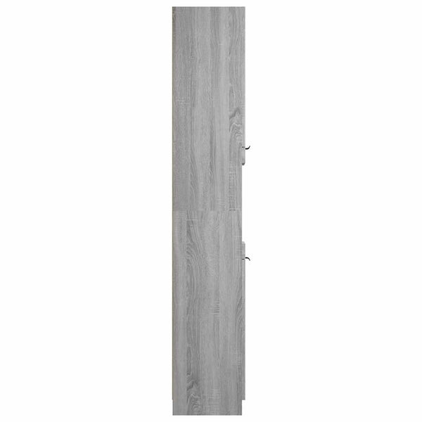 Badschrank Grau Sonoma 32x34x188,5 cm
