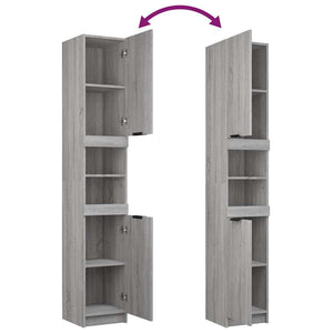 Badschrank Grau Sonoma 32x34x188,5 cm