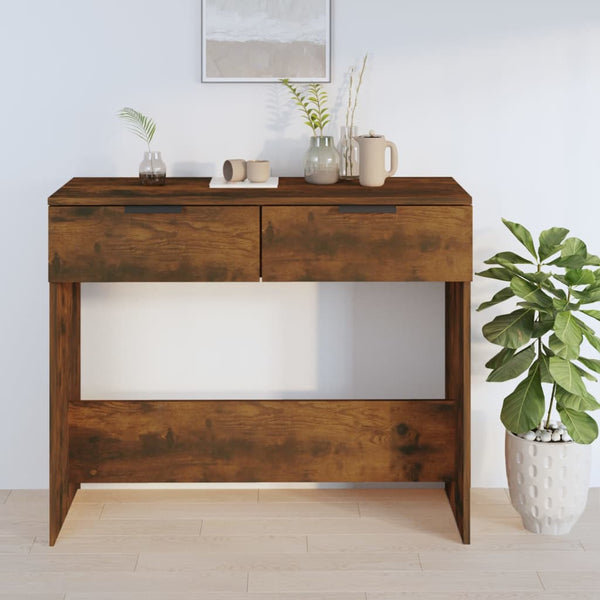 Konsolentisch Räuchereiche 90 cm mit Schubladen