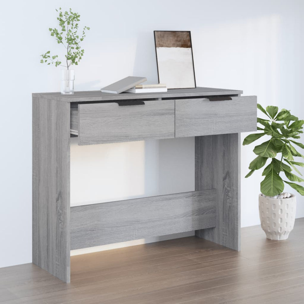 vidaXL Console grise Sonoma 90x36x75 cm en bois d'ingénierie