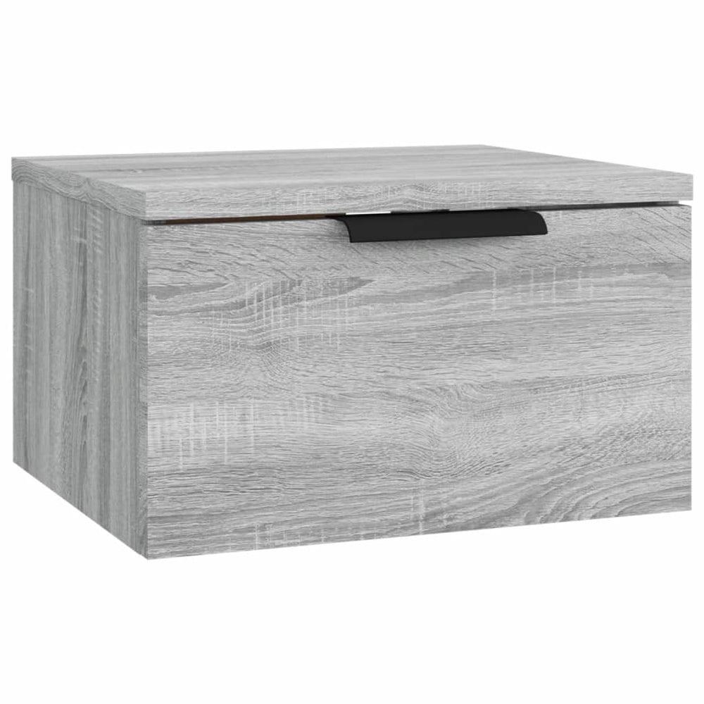 vidaXL Wall-Mounted Nightstand Sonoma Grey 34x30x20 cm