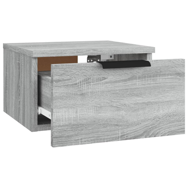 Wand-Nachttisch Grau Sonoma 34x30x20 cm