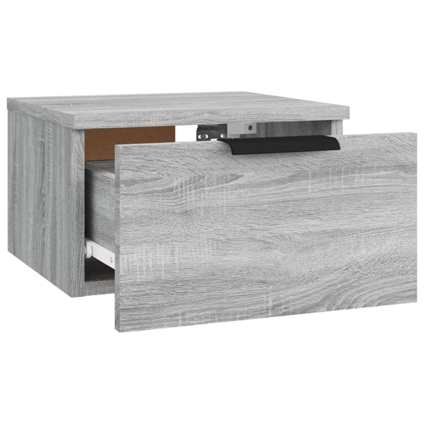 Wand-Nachttische Grau Sonoma 2er-Set