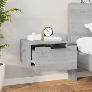 Wand-Nachttische Grau Sonoma 2er-Set