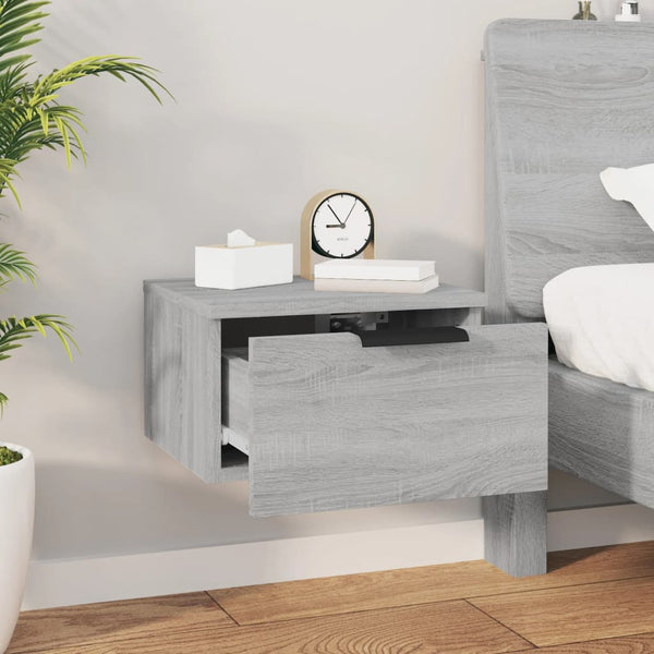 Wand-Nachttische Grau Sonoma 2er-Set