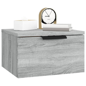 Wand-Nachttische Grau Sonoma 2er-Set