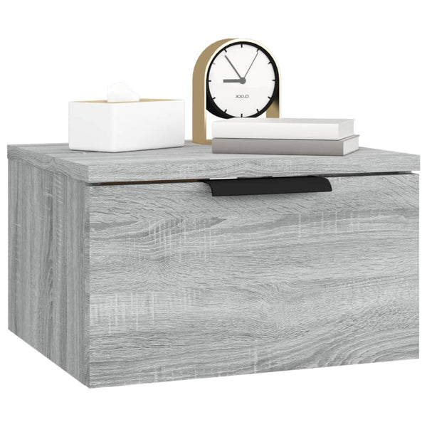 Wand-Nachttische Grau Sonoma 2er-Set