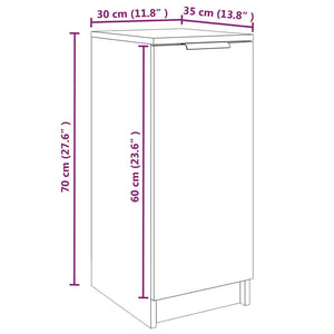 Schuhschrank Grau Sonoma 30x35x70 cm