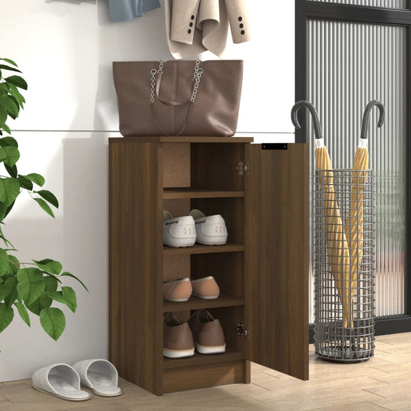 Schuhschrank Braun Eichenoptik, 30x70 cm