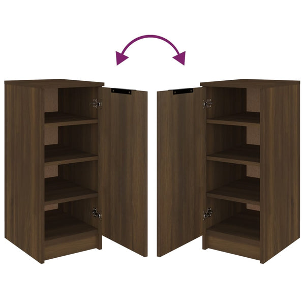 Schuhschrank Braun Eichenoptik, 30x70 cm