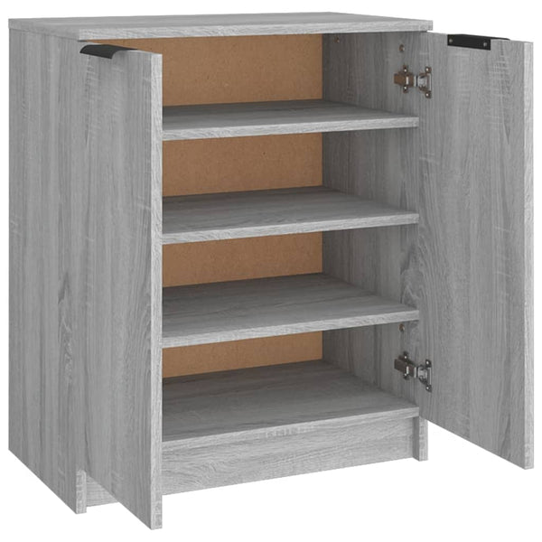 Schuhschrank Grau Sonoma Holz 59x35x70 cm
