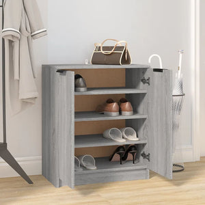 Schuhschrank Grau Sonoma Holz 59x35x70 cm