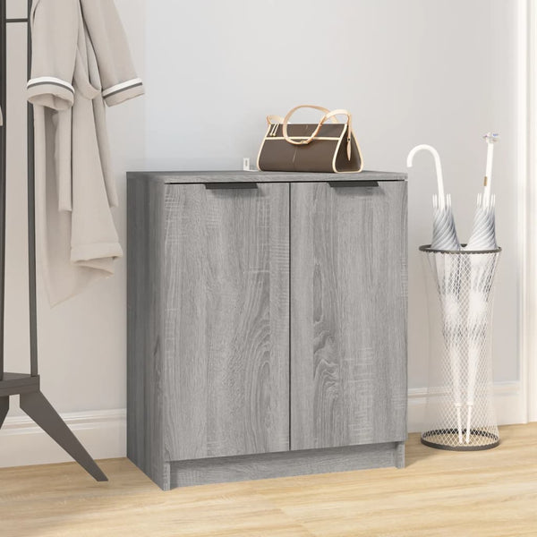Schuhschrank Grau Sonoma Holz 59x35x70 cm