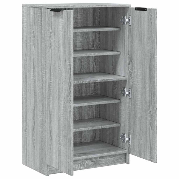 Schuhschrank Grau Sonoma 59x35x100 cm