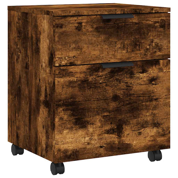 Mobiler Aktenschrank Räuchereiche 45x38x54 cm