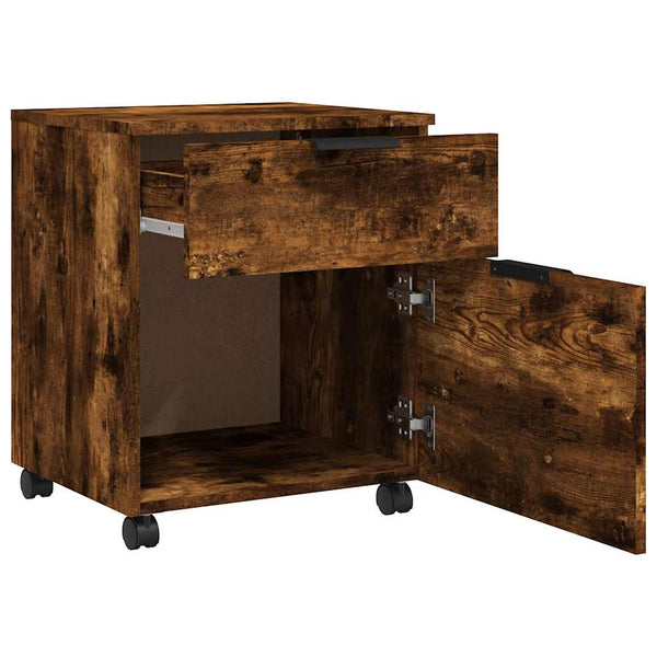 Mobiler Aktenschrank Räuchereiche 45x38x54 cm