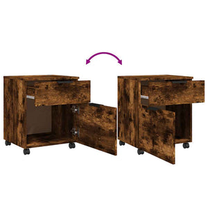 Mobiler Aktenschrank Räuchereiche 45x38x54 cm
