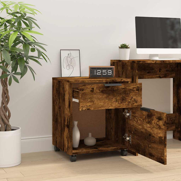 Mobiler Aktenschrank Räuchereiche 45x38x54 cm