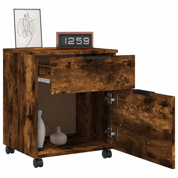 Mobiler Aktenschrank Räuchereiche 45x38x54 cm