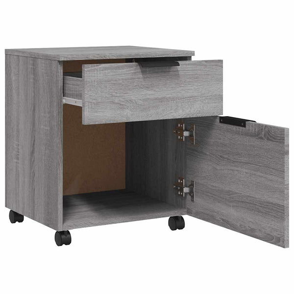 Mobiler Aktenschrank Grau Sonoma