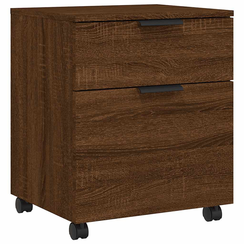 Mobiler Aktenschrank Braun Eichen-Optik