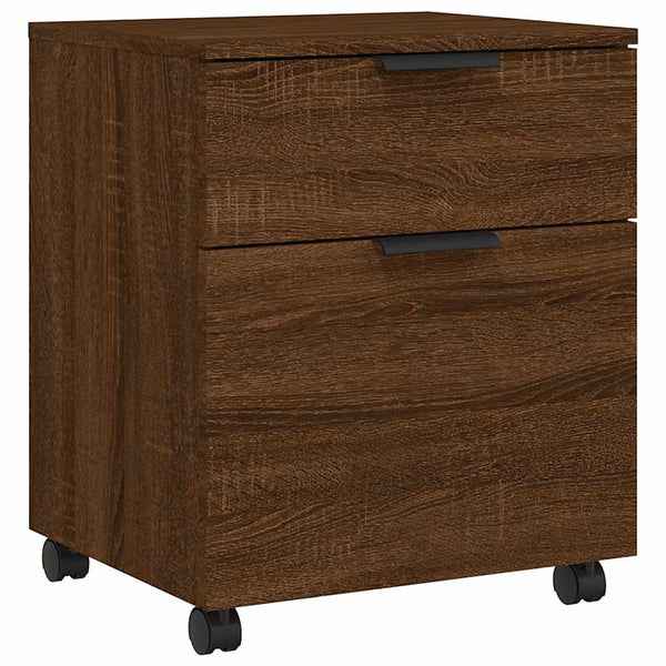 Mobiler Aktenschrank Braun Eichen-Optik